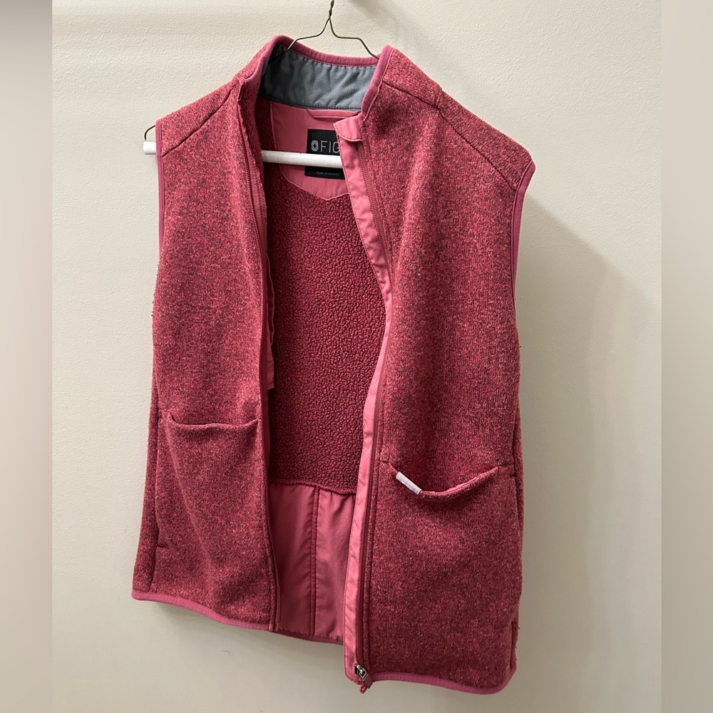 Figs Quartz on shift sweater knit vest - breast cancer awareness limited edition